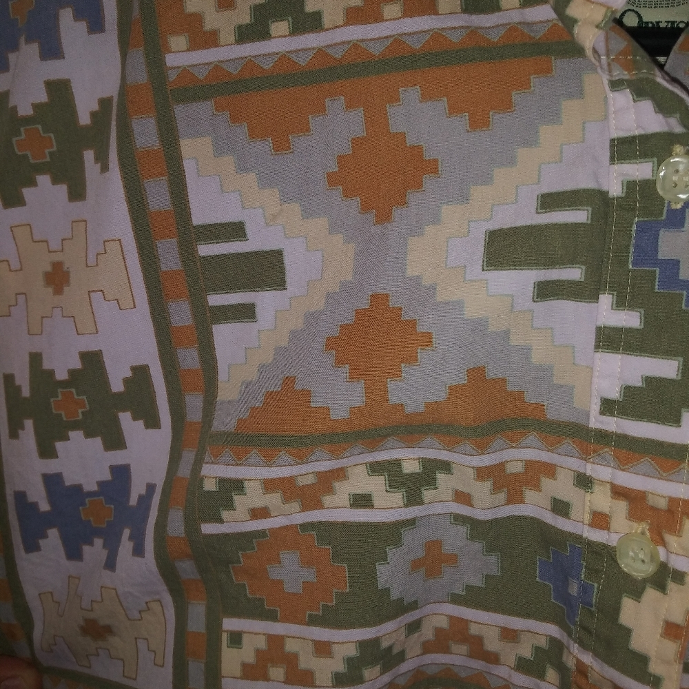 Vintage South Western Tribal Art Button Up - Picture 3 of 4